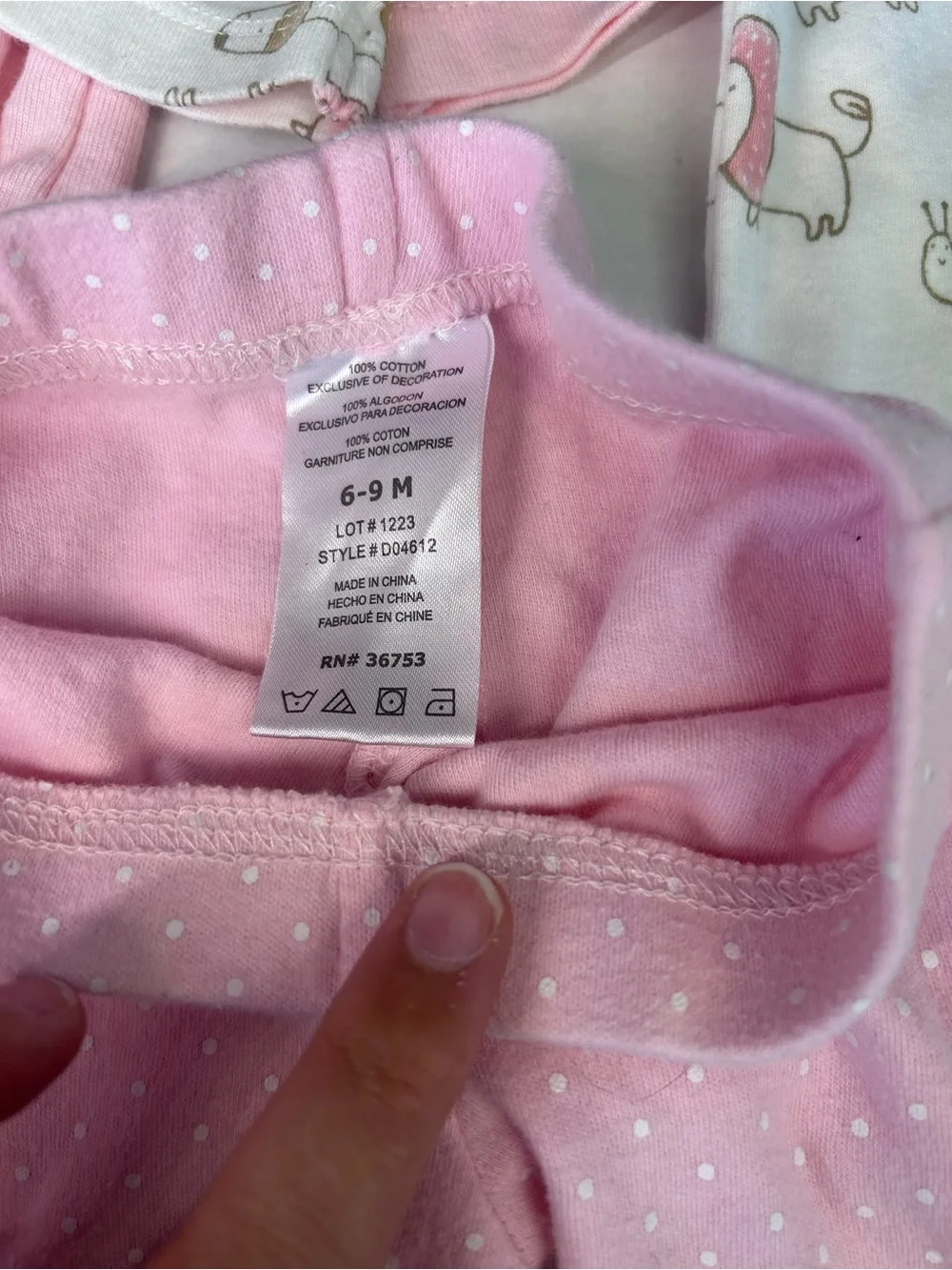 Carter's Pink Bunny & Printed Long-Sleeve One-Pieces with Pink Pants